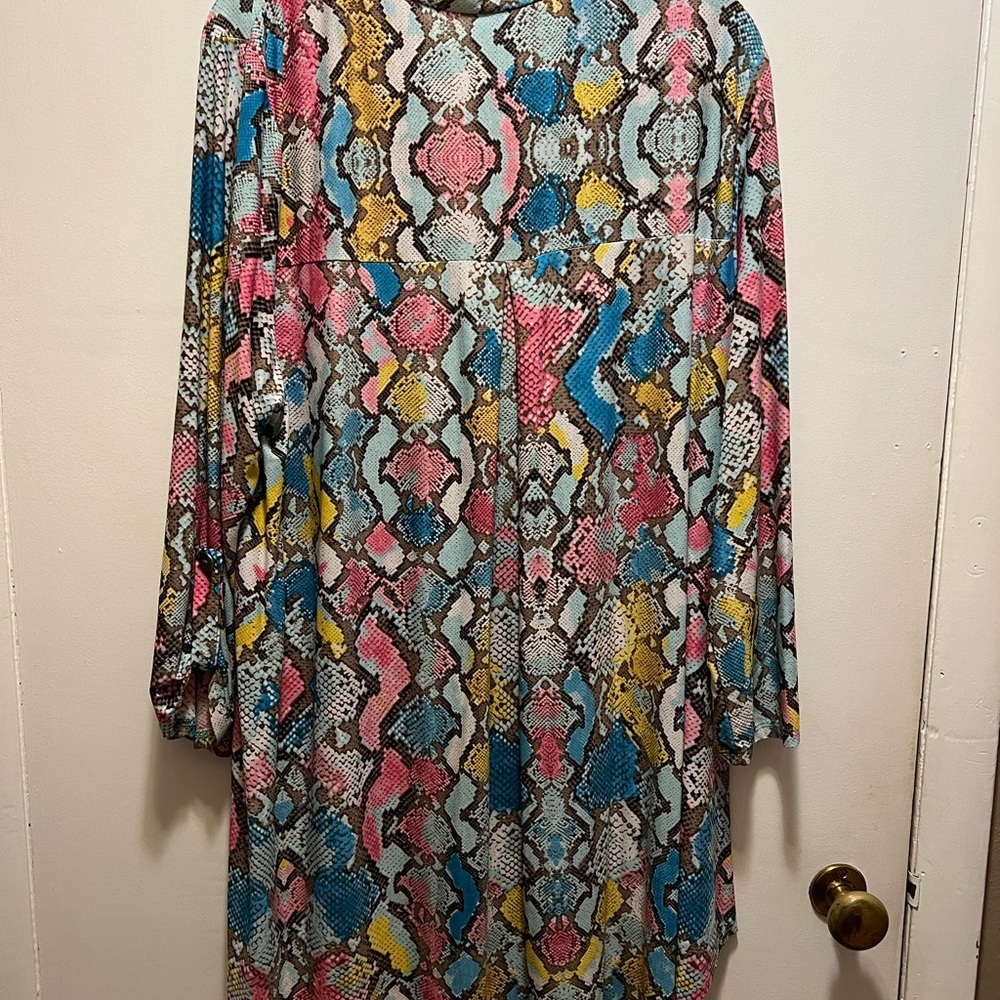 Colorful Snake Print Dress